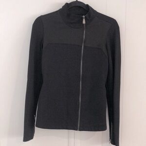 The Base basic zippered long sleeve black jacket